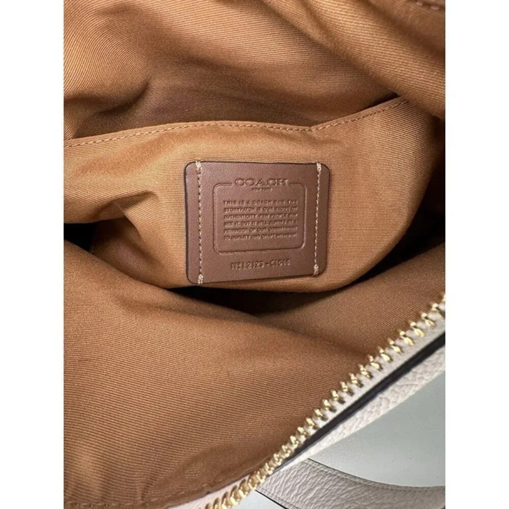 For Repair - Coach Ellie File Crossbody Purse Bag White - C1648 Pebbled LEATHER